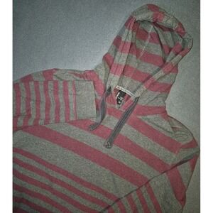 Prana Setu Hoodie Mens‎ Medium Striped Pullover Outdoor Stretch Yoga hooded